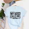 Simply Sage Market My Boss Calls Me Mom Garment Dyed Tee - 3 of 4