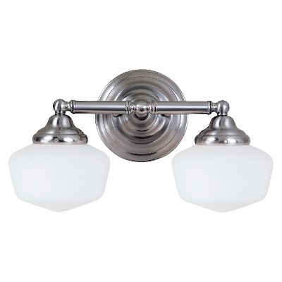 17.25" Academy Two Light Wall / Bath Brushed Nickel - Sea Gull Lighting