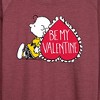 Women's - Peanuts - Be My Valentine Lightweight French Terry Wide Neck Long Sleeve Shirt - 2 of 4