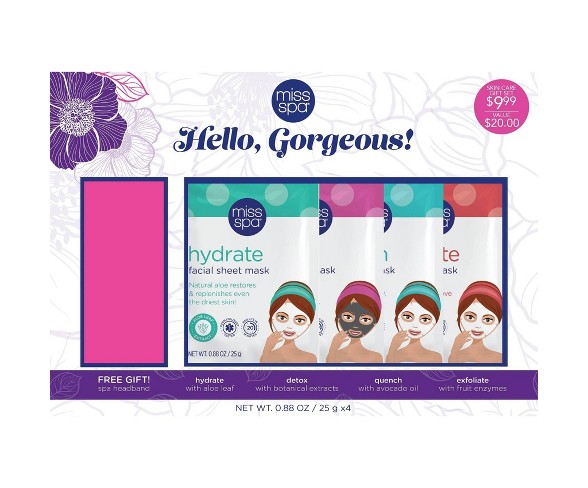Miss Spa Hello Gorgeous Masking Gift Set - 0.88oz