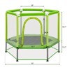 DSVIMOY 55" Kids Trampoline Bouncing Jumping Mat, Recreational Trampoline with Enclosure Net, Green, 55"*55"*43" - 3 of 4