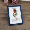 Anna-Kaci Red Rose Flower Enamel Gold Tone Stem Brooch Pin Clear Rhinestones with Family or Friend Gift Message Card & Envelope - 3 of 4