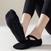 Anna-Kaci Women's 3-Pack Ballet Style Grip Socks with Crisscross Elastic and Non-Slip Soles for Barre Pilates Yoga - 2 of 2