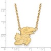 Black Bow Jewelry 10k Yellow Gold Kansas Jayhawks NCAA Necklace 18 Inch - 2 of 4