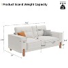 NicBex Upholstered Loveseat Sofa Mid-Century Modern 2 Seater Sofa Couch with Tufted Backrest and 4 Wood Legs for Living Room,Bedroom - 3 of 4
