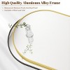 Aoibox Arch Wall Mirror with Brushed Gold Metal Frame, Vanity Mirror for Bedroom, Living Room, Bathroom, Entryway, Salon - 3 of 4