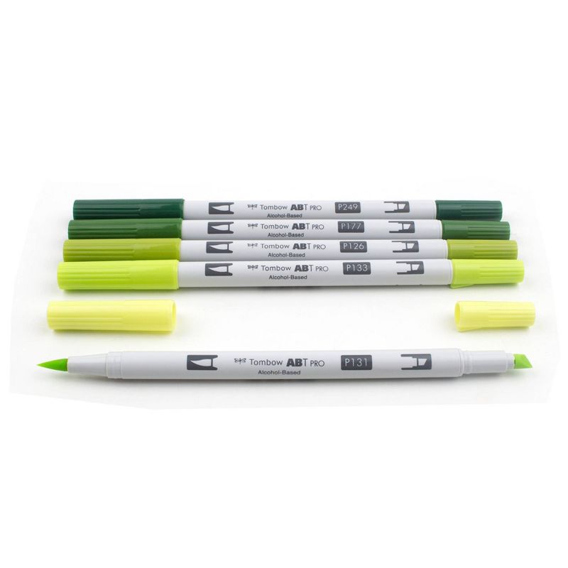 5ct ABT PRO Dual-Tip Alcohol Based Art Markers Green Tones - Tombow, 4 of 7