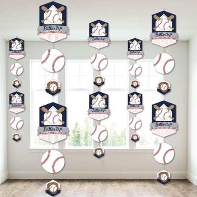 Big Dot of Happiness Batter Up - Baseball - Baby Shower or Birthday Party DIY Dangler Backdrop - Hanging Vertical Decorations - 30 Pieces