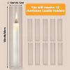10 PCS Hurricane Candle Holder Sleeve, Clear Open Ended Glass Hurricane Chimney,Candlestick Holder Tube Cover for Wedding Christmas Centerpiece Decor - 3 of 4