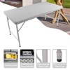 Rattan Folding Table 4ft Heavy-Duty Portable Outdoor Picnic Table for Party Dining Camping Tables with Handle - 4 of 4