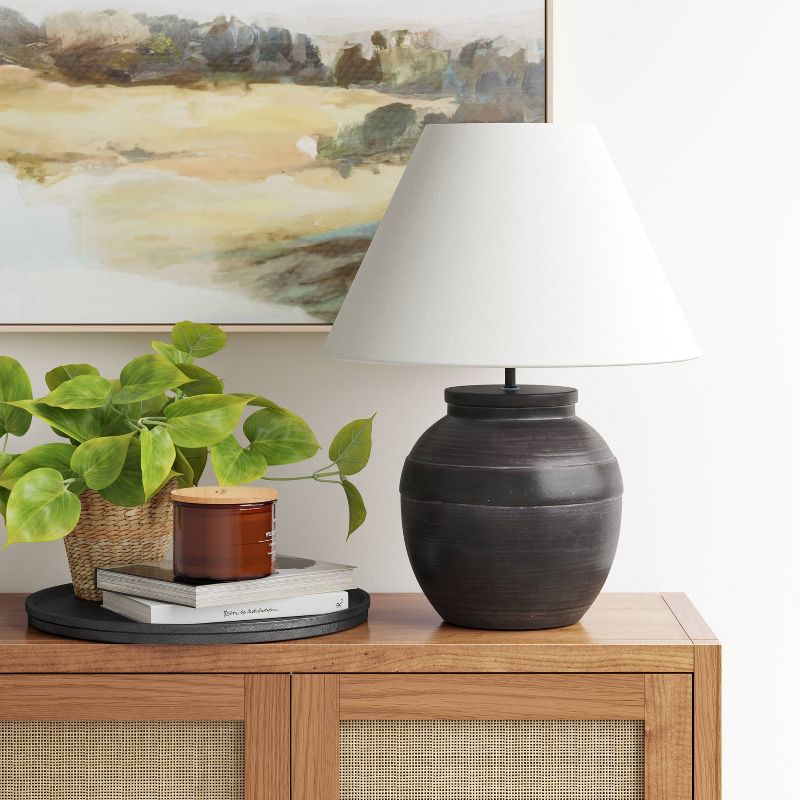 Large Ceramic Table Lamp Black - Threshold™, 4 of 11