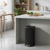Kitchen Trash Can, 18-Gallon Stainless Steel Garbage Can, with Stay-Open Lid and Step-on Pedal, Soft Closure, Tall, Large and Space-Saving - 2 of 4