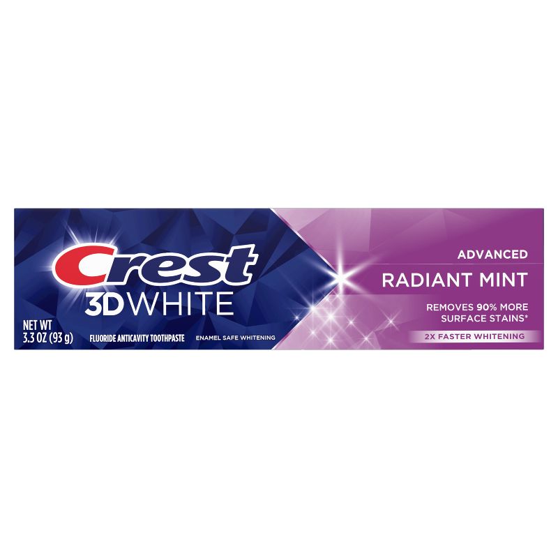 Crest 3D White Advanced Teeth Whitening Toothpaste, Radiant Mint, 3 of 16