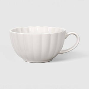 meravel　ミーラベル　ホワイトtank 12.8 fl oz Stoneware Maribelle Scallop Mug White - Threshold™ : Target