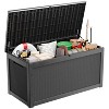 Patti 260 Gallon Waterproof Resin Deck Box, Large Outdoor Storgae Box, Outdoor Furniture - Maison Boucle - 2 of 4