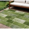 Olive Green And Artichoke Green Patchwork Washable Indoor Outdoor Area Rug - 2 of 4