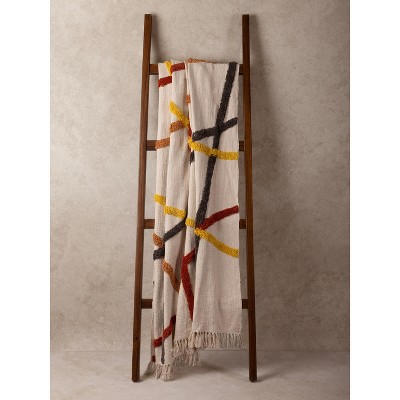 Tashi Multicolored Handcrafted Cotton Throw Blanket 50"x60"
