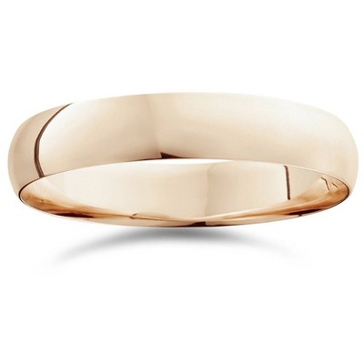 Pompeii3 5mm Dome High Polished Wedding Band 14K Rose Gold