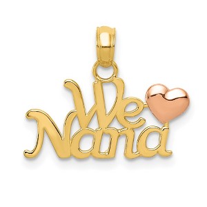 Black Bow Jewelry 14k Two Tone Gold We Love You Nana Pendant, 19mm - 1 of 4