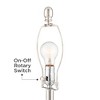 Regency Hill Luca Modern Table Lamps 25 1/2" High Set of 2 Twisted Glass with USB Charging Port Ivory Pleat Drum Shade for Bedroom Living Room Desk - 3 of 4