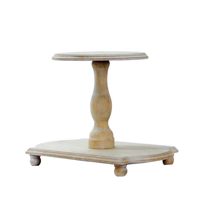 VIP Wood 13 in. White 2-Tier Tray with Ball Legs, 1 of 5