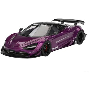 McLaren 720S "LB-Works" Purple Metallic with Black Top 1/18 Model Car by Top Speed - 1 of 4