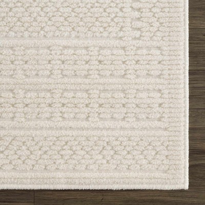 Bahar Cream and Gray Washable Cotton Area Rug