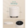 Round Storage Ottoman, Ottoman with Storage, 17.7" Dia. x 17.5" H, Sturdy Footrest with Legs, Supports 330 lb, for Living Room & Bedroom - 2 of 4
