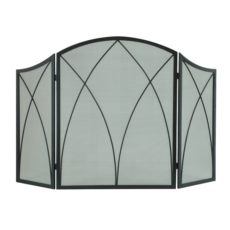 Pleasant Hearth Arched Fireplace Screen Black, 2 of 7