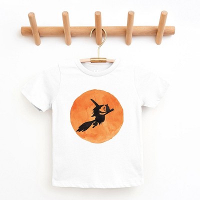 The Juniper Shop Watercolor Witch On Broom Youth Short Sleeve Tee