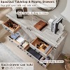 SinCiDo Farmhouse 8 Drawer Bedroom Dresser w/Adjustable Shelf, Thick Plank Design, Wood Closet Dresser for Bedroom, Living Room - 3 of 4