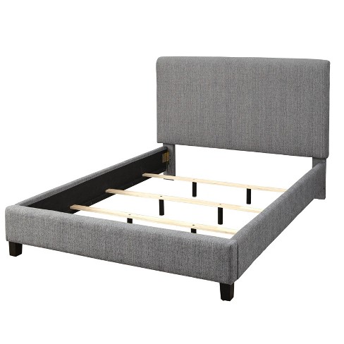 Queen Emery Upholstered Bed Frame Gray - Lifestorey : Target