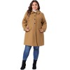 Agnes Orinda Women's Plus Size Single Breasted Long Sleeve Fleece Warm Overcoats - 3 of 4
