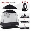 NAYSAYE Pop Up Shower Camping Tent Privacy Shelter with Two Rooms and Carry Bag for Camping Outdoor Adventures, Black, 86.6"*49.2"*90.5" - 4 of 4