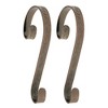 Haute Decor 2ct Bronze Stocking Scrolls Christmas Stocking Holder: Mantel Grip, Swivel Design, Holds 10lbs - 2 of 3