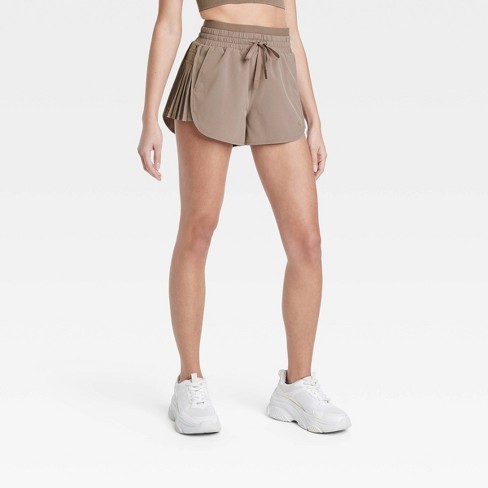 Women's High-rise Pleated Side Shorts 2.5 - Joylab™ Taupe Xxl