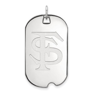Black Bow Jewelry 10k White Gold Florida State Seminoles NCAA Large Pendant - 1 of 3