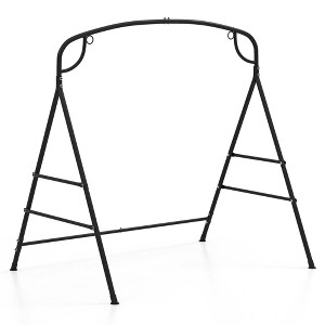 Costway Patio Metal Swing Stand Heavy-Duty A-Shaped Swing Frame with Double Side Bars - 1 of 4