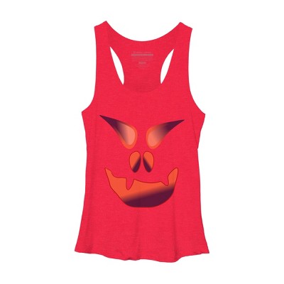 Women's Design By Humans Halloween Monster By LamaStar Racerback Tank Top