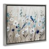 Stupell Industries Birds Floral Meadow Blossoms Floating Frame Canvas Art, Gray, 31" x 25" - 2 of 4
