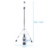 SEVOBAL Drum and Percussion Accessories, Professional Pedal-Control Hi-Hat Stand with Adjustable Height, Silver, 24.8"*4.72"*3.54" - 3 of 4