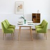 DYHOME Modern Dining Chairs Set of 4, Mid Century Dining Chairs with 5.12” Cushions, Velvet Upholstered Dining Chairs with Back Pull Rod - 2 of 4