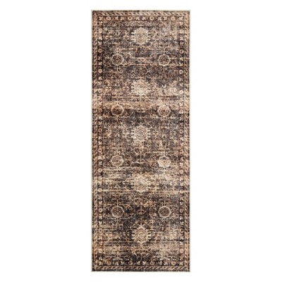Living Room Rug, Washable Distressed Soft Vintage Boho Floral Large Area Rug, Non Slip Stain Resistant, for House Decor