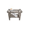 CoastalVogue 24" Tranquility GR156 Wide Teak Wood Shower Bench with Handles: Rectangle, Non-Upholstered, 250lb Capacity - 3 of 4