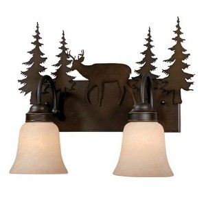 Vaxcel Bryce 2 - Light Vanity in  Burnished Bronze - 1 of 4