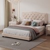 NicBex Full/Queen Size Upholstered Bed Frame with Velvet Tufted Headboard,Platform Bed Frame with Rivet Design,No Box Spring Needed,Easy Assembly - 2 of 4