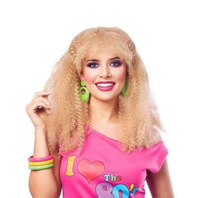 Costume Culture by Franco LLC 80's Crimped Adult Costume Wig | Blonde