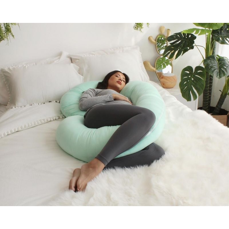 PharMeDoc Pregnancy Pillows C-Shape Full Body Maternity Pillow, Jersey Cover, 6 of 9