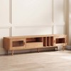 TV Stand for 80 Inch TV, Mid Century Modern Entertainment Center with Storage Shelves - 2 of 4