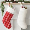 20" Christmas Plaid Stocking with Cuff Red Base - Wondershop™ - 2 of 3